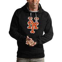 New York Mets Antigua Victory Pullover Team Logo Hoodie | MLB Shop