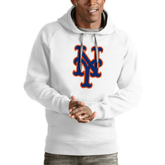 New York Mets Antigua Victory Pullover Team Logo Hoodie | MLB Outlet