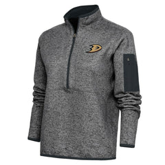 Anaheim Ducks Antigua Women's Team Logo Fortune Quarter-Zip Jacket On Sale