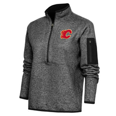 Calgary Flames Antigua Women's Team Logo Fortune Quarter-Zip Jacket On Sale