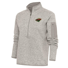 Minnesota Wild Antigua Women's Team Logo Fortune Quarter-Zip Jacket Discount