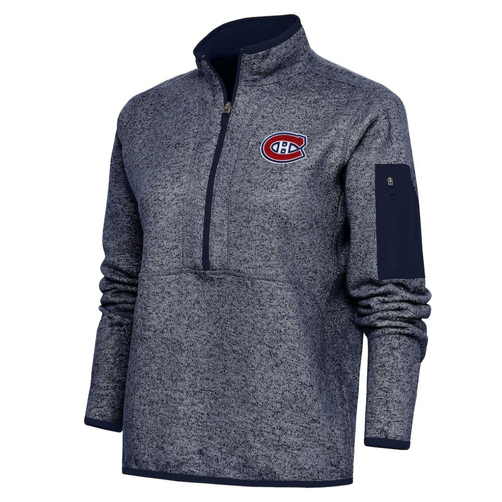 Montreal Canadiens Antigua Women's Team Logo Fortune Quarter-Zip Jacket For Sale