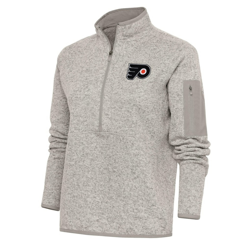 Philadelphia Flyers Antigua Women's Team Logo Fortune Quarter-Zip Jacket Outlet