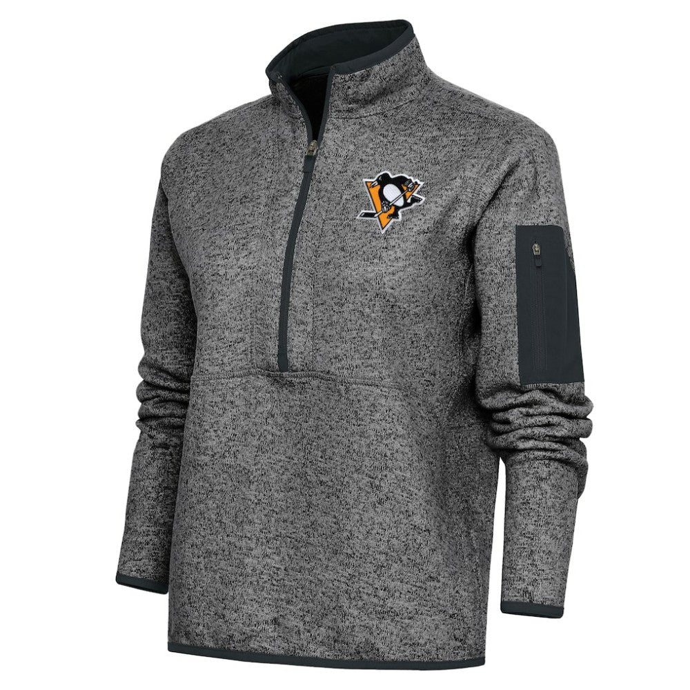 Pittsburgh Penguins Antigua Women's Team Logo Fortune Quarter-Zip Jacket For Sale