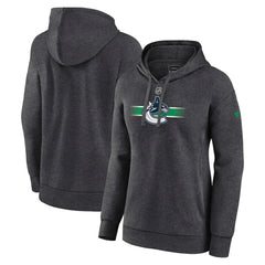Vancouver Canucks Fanatics Women's Authentic Pro Core Secondary Fleece Pullover Hoodie For Sale