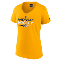 Nashville Predators Fanatics Women's Authentic Pro Primary V-Neck T-Shirt Online