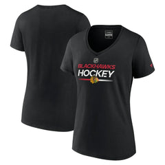 Chicago Blackhawks Fanatics Women's Authentic Pro V-Neck T-Shirt Outlet