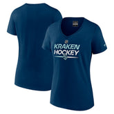 Seattle Kraken Fanatics Women's Authentic Pro V-Neck T-Shirt Sale