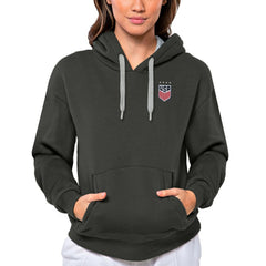 USWNT Antigua Women's Victory Pullover Hoodie Charcoal