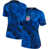 USMNT Women's 2022/23 Away Breathe Stadium Replica Blank Jersey Blue - Nike