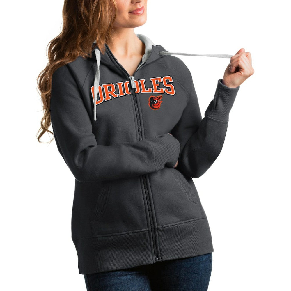 Baltimore Orioles Antigua Women's Team Logo Victory Full-Zip Hoodie | MLB Near me