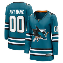 San Jose Sharks Fanatics Women's Home Breakaway Custom Jersey Online
