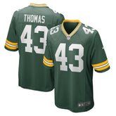 Green Bay Packers Nike Kiondre Thomas Game Player Jersey