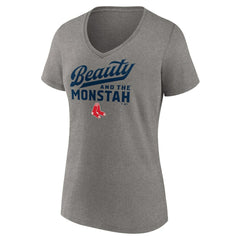 Boston Red Sox Women's Beauty And The Monstah V-Neck T-Shirt | MLB US