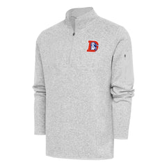 Denver Broncos Antigua Throwback Fortune Quarter-Zip Pullover Jacket