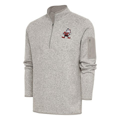 Cleveland Browns Antigua Throwback Fortune Quarter-Zip Pullover Jacket
