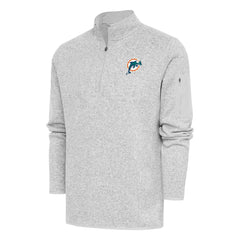 Miami Dolphins Antigua Throwback Fortune Quarter-Zip Pullover Jacket