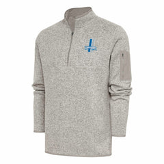 Detroit Lions Antigua Throwback Fortune Quarter-Zip Pullover Jacket
