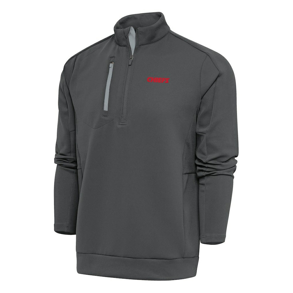 Kansas City Chiefs Antigua Team Logo Throwback Generation Quarter-Zip Pullover Top
