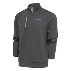Minnesota Vikings Antigua Team Logo Throwback Generation Quarter-Zip Pullover Top