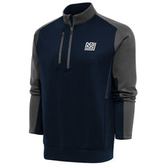 New York Giants Antigua Team Logo Throwback Team Quarter-Zip Pullover Top