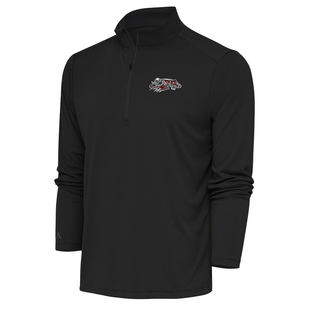 Cincinnati Bengals Antigua Team Logo Throwback Tribute Quarter-Zip Pullover Top