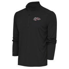 Cincinnati Bengals Antigua Team Logo Throwback Tribute Quarter-Zip Pullover Top