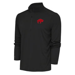 Buffalo Bills Antigua Team Logo Throwback Tribute Quarter-Zip Pullover Top