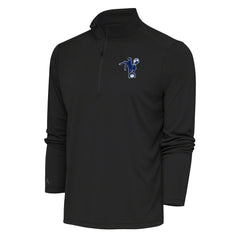 Indianapolis Colts Antigua Team Logo Throwback Tribute Quarter-Zip Pullover Top