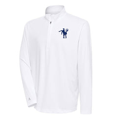 Indianapolis Colts Antigua Team Logo Throwback Tribute Quarter-Zip Pullover Top