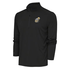 New Orleans Saints Antigua Team Logo Throwback Tribute Quarter-Zip Pullover Top