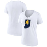 Indiana Pacers Women's Alternate Logo V-Neck T-Shirt New