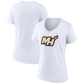 Miami Heat Women's Alternate Logo V-Neck T-Shirt New