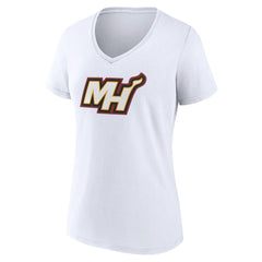 Miami Heat Women's Alternate Logo V-Neck T-Shirt New