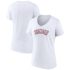 Oklahoma City Thunder Women's Alternate Logo V-Neck T-Shirt New