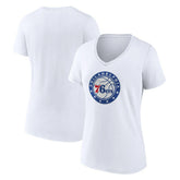 Philadelphia 76ers Women's Alternate Logo V-Neck T-Shirt Outlet