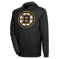 Boston Bruins Antigua Logo Action Chenille Pullover Hoodie For Sale