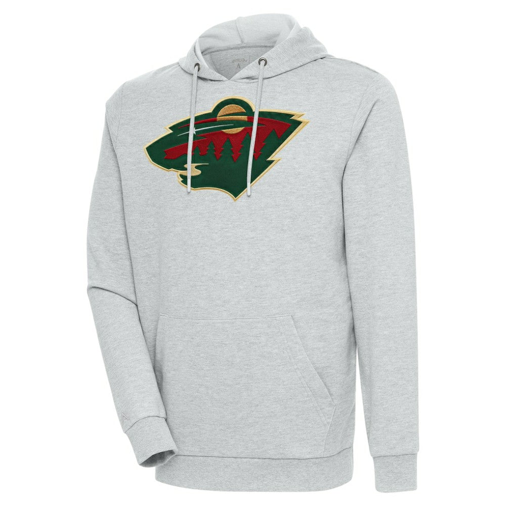 Minnesota Wild Antigua Logo Action Chenille Pullover Hoodie Discount