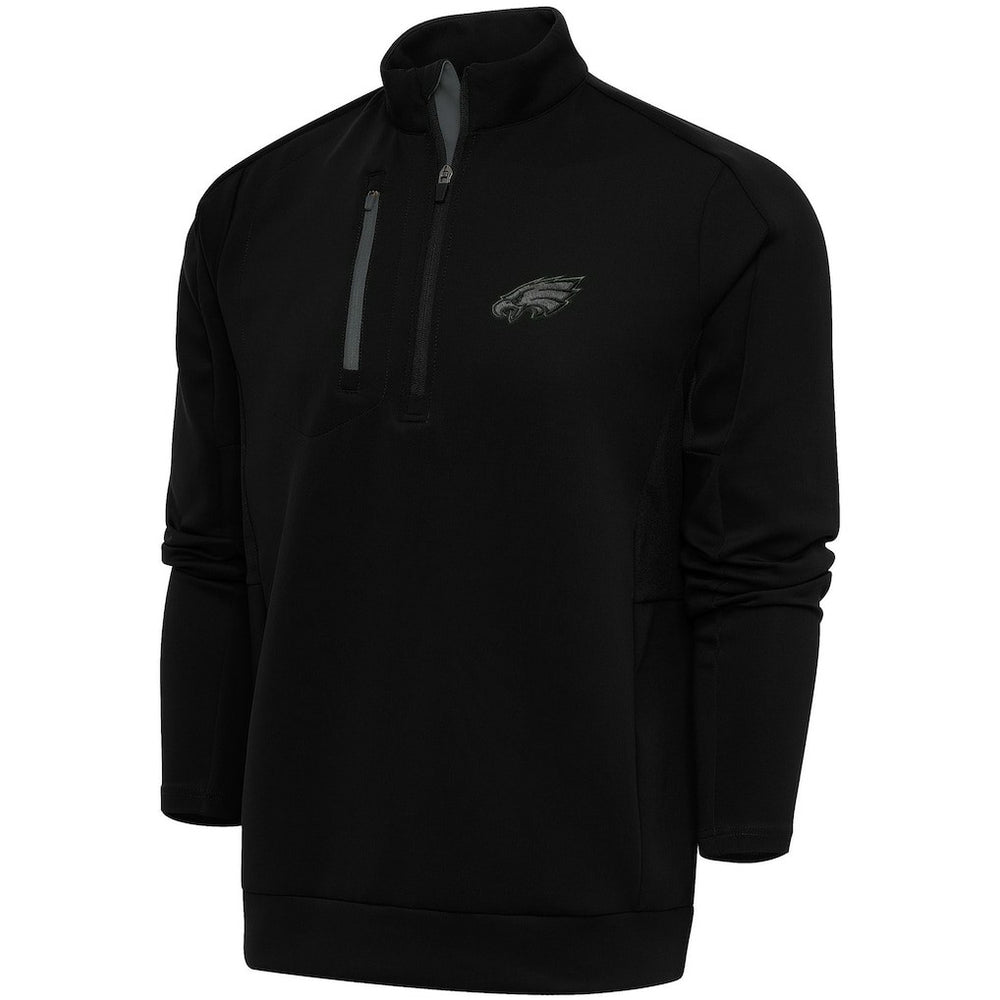 Philadelphia Eagles Antigua Tonal Logo Generation Quarter-Zip Pullover Top