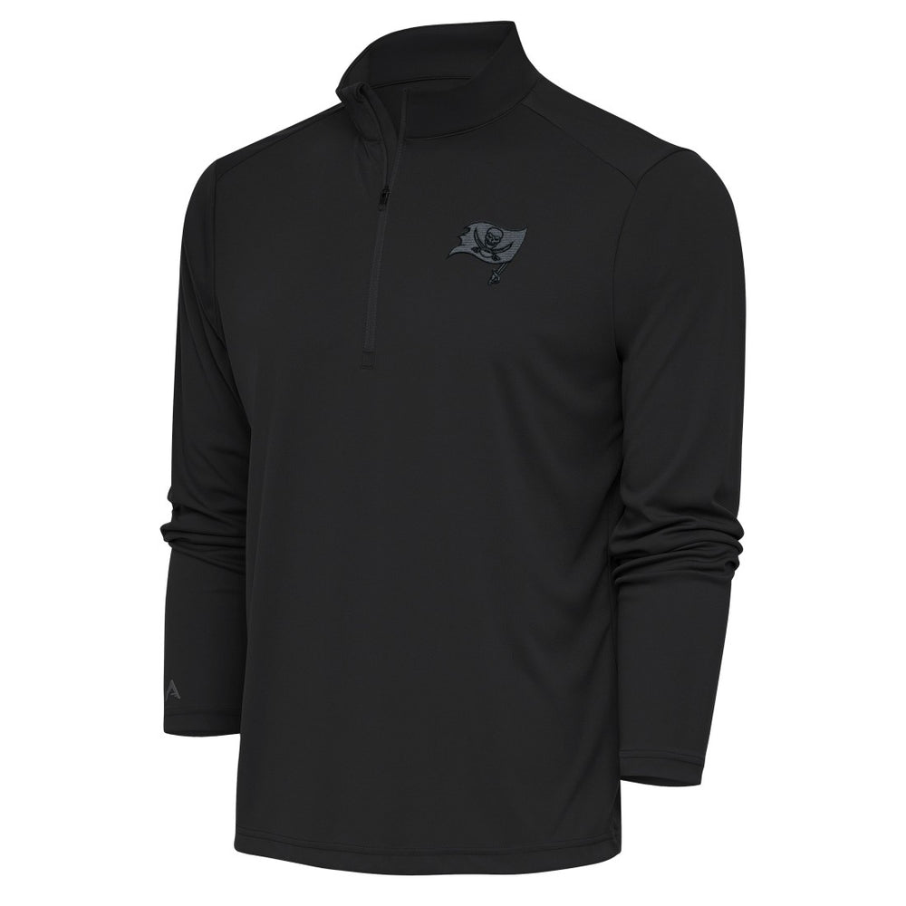 Tampa Bay Buccaneers Antigua Tonal Logo Tribute Quarter-Zip Pullover Top