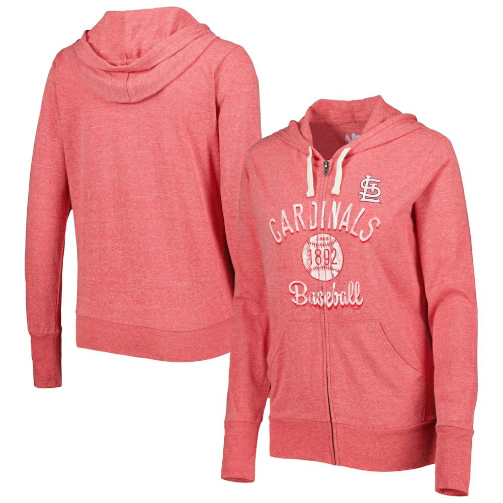 St. Louis Cardinals Touch Women's Training Camp Tri-Blend Lightweight Full-Zip Hoodie | MLB For sale