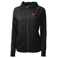 San Francisco 49ers Cutter & Buck Women's Throwback Logo Adapt Eco Knit Hybrid Recycled Full-Zip Hoodie
