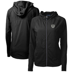 Las Vegas Raiders Cutter & Buck Women's Throwback Logo Adapt Eco Knit Hybrid Recycled Full-Zip Hoodie