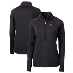 San Francisco 49ers Cutter & Buck Women's Throwback Logo Adapt Eco Knit Stretch Recycled Half-Zip Pullover Top