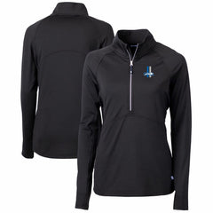 Detroit Lions Cutter & Buck Women's Throwback Logo Adapt Eco Knit Stretch Recycled Half-Zip Pullover Top
