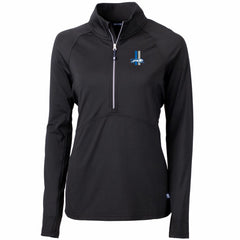 Detroit Lions Cutter & Buck Women's Throwback Logo Adapt Eco Knit Stretch Recycled Half-Zip Pullover Top