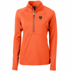 Chicago Bears Cutter & Buck Women's Throwback Logo Adapt Eco Knit Stretch Recycled Half-Zip Pullover Top