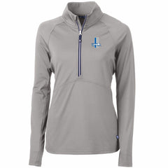 Detroit Lions Cutter & Buck Women's Throwback Logo Adapt Eco Knit Stretch Recycled Half-Zip Pullover Top