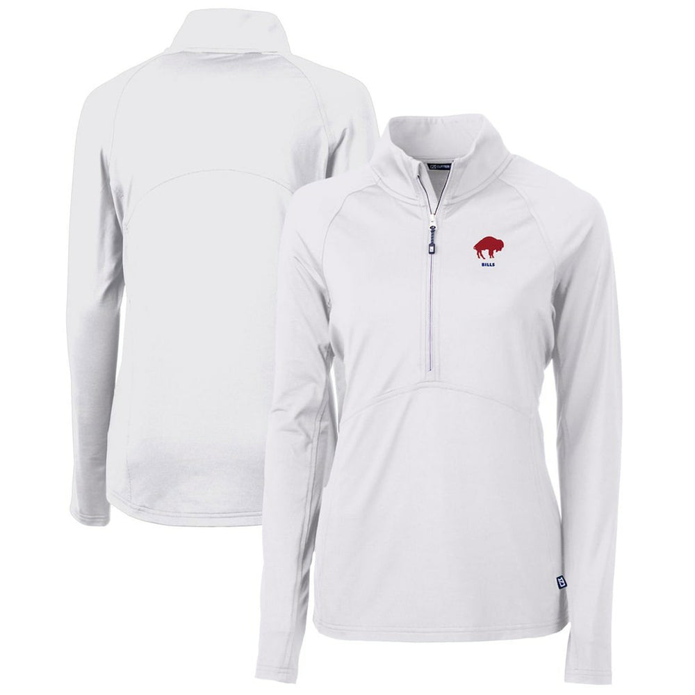 Buffalo Bills Cutter & Buck Women's Throwback Logo Adapt Eco Knit Stretch Recycled Half-Zip Pullover Top
