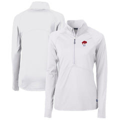 Buffalo Bills Cutter & Buck Women's Throwback Logo Adapt Eco Knit Stretch Recycled Half-Zip Pullover Top